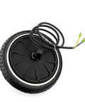L-faster 8-inch scooter motor wheel with brushless hub, black wheel and white rim, wired