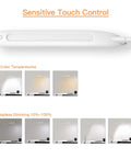 LED Clip On Desk Lamp With Clamp For Home Office Adjustable Swing Arm Touch Control 3 color modes dimming options
