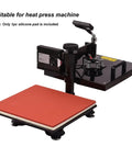 Red 15x15 Inch Silicone Heat Press Pad 0.3 Inch Thick For Heat Transfer Machine shown on press base