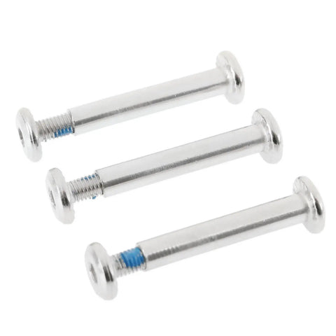 Close-up of 10 Pack Inline Skate Axle Screws Replacement Kit, 0.24 Inch Diameter and 6mm OD, hex socket shaft screws.