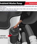 Diagram of Windshield Washer Pump With Grommet Replacement Fits Ford Escape Focus F150 F350 Mustang Ranger Taurus Mazda B2300 B2500