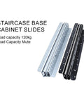 Full Extension Drawer Slides For 3 Section Staircase Hidden Base Cabinet Track System Heavy Duty Rails 40 Cm To 70 Cm Tool Free Quick Release Full Pull Out Access Durable Kitchen Bath Or Workshop Drawers