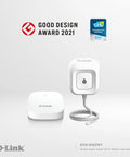 Wi Fi Water Leak Sensor Alarm Starter Kit With App Alerts And Whole Home Monitoring No Hub Needed AC Powered Easy Plug In Setup Protect Your Home From Floods, product display with awards.