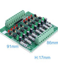 8 Channel Optocoupler Isolation Module For AC 110V And 220V NPN Low Level Output PLC Control Board with measurements