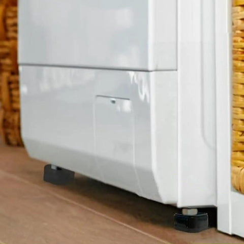 Anti Vibration Pads For Washing Machines And Dryers, Heavy Duty Floor Protection in use under appliance on wooden floor