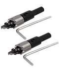 High Speed Steel HSS Hole Saw Set 13mm Diameter 68mm Overall Length 15mm Cutting Depth Includes 2 Hole Saws and Hex Wrenches