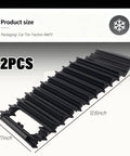 Heavy Duty 2 Pack Car Tire Traction Mats Featuring Non Slip Grip And Compact Handles Versatile Winter Recovery Tracks, 12.6 x 5.77 inches.