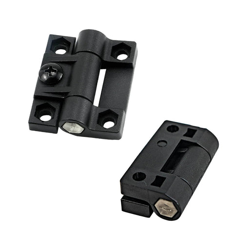 Adjustable Torque Hinges Set 10 Pack GTILE 43x36mm Position Control Door Hinges in Black, Durable Plastic Construction
