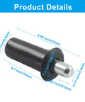 Heavy Duty Black Spring Loaded Cabinet Door Repair Pins 10 Pack Built Tough Plastic Steel Hardware For Shutters showing dimensions.