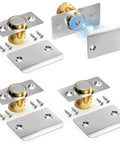 4 Pack Strong Magnetic Door Catch Set For Closet And French Doors Hidden Magnetic Ball Catch Latch Hardware Adjustable Top Of Door Magnets Replacement Silver Magnetic Door Latch Easy Push Or Pull Opening