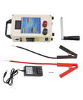 Massive 15600mAh Portable Emergency Power Bank with hand crank, USB charger, jumper cables, and adapter for camping and outages.