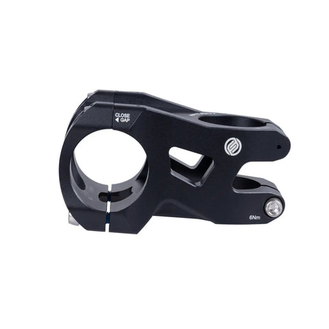 Side view of Ultra Lightweight Aluminum Mountain Bike Stem For 1-1/8 Steerer, 31.8mm Handlebar, 35mm Clamp, CNC Machined, Black