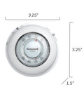 Round No Frills Non Programmable Manual Thermostat With Easy Dial Control For Home Heating And Cooling, large white dial view