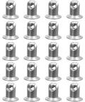 Heavy Duty Flush Hex Allen Quarter Turn Fasteners With 7/16 Inch Grip, 20PC pack of aluminum latches for cabinets and toolboxes.