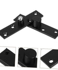 Hidden Pivot Door Hinge System 360 Degree Stainless Steel Concealed Pivot Hinge for bookcase doors, black metal hardware.