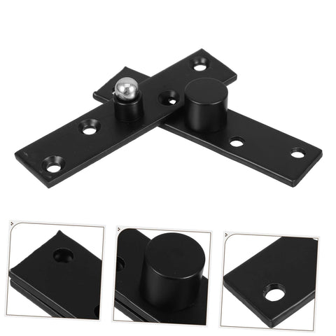 Hidden Pivot Door Hinge System 360 Degree Stainless Steel Concealed Pivot Hinge for bookcase doors, black metal hardware.