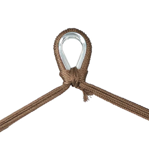 Outdoor Hammock Chair Swing for Reading and Chilling, Indoor or Patio Hanging Seat, Caribbean XL Mocha loop with rope detail.
