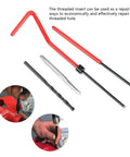 30 Piece Thread Repair Kit With Stainless Steel Inserts for Metric and Imperial Threads, twist drill, and tap shown