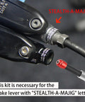 Pro Grade Bicycle Brake Olive Connecting Insert Kit For Avid SRAM Hydraulic Disc Brakes, CNC Aluminum, Stealth A Majig in use