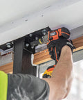 Worker using 2 In 1 Impact Socket Set With One Half Inch Drive, 5 Piece Deep Twelve Point Sockets in construction work.