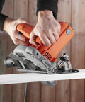 Heavy Duty 1250 Watt Circular Saw Featuring Integrated Laser Guide And Quick Depth Adjustment 190 Millimeter Blade in use.