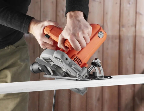 Heavy Duty 1250 Watt Circular Saw Featuring Integrated Laser Guide And Quick Depth Adjustment 190 Millimeter Blade in use.