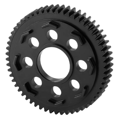 Close-up of 57T Spur Gear 32P Upgrade For Arrma Granite 3S, carbon steel gear showing precision design for 1/10 RC cars