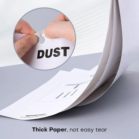 30 Sheets High Adhesive Cleanroom Dust Removal Pad Sticky Paper Self Sticky Adhesive Dust Collector For Cleaning Dust Dirt And Lint On Surfaces, Disposable Pad Sheets For Home Office And Lab Use showing thickness and durability.