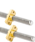 Z Axis Upgrade Kit With 365mm T8 Lead Screw Brass Nut And Stainless Steel Rod For Ender 3 V2 Ender 3 Pro Ender 3 Neo Ender 3 And Voxelab 3D Printers For Smoother Motion And Crisp Precise Layers showing lead screw and brass nut.
