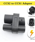 Ccs2 To Ccs1 Dc Adapter Built Tough For Electric Cars 250 Amp 200 Kilowatt 1000 Volt Plug And Play Ev Charger Connector in black