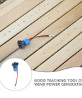 Hands On Water Power Generator Kit For DIY Hydro Electricity Demonstration Mini Hydroelectric Turbine Model Quiet Plastic Generator Science Teaching Tool For Classrooms And Makers on wooden surface.