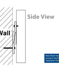 Side view of Beefy Heavy Duty Aluminum Z Hanger Set For Easy Wall Mounting Brackets showing 0.16in separation from wall