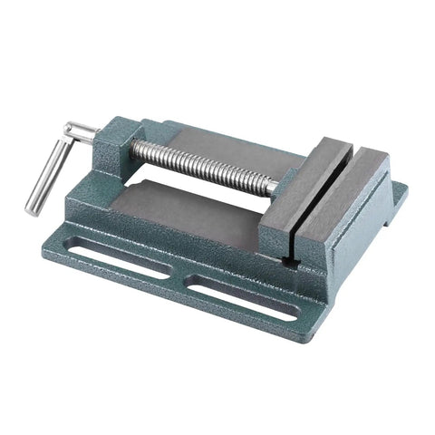 Senecesli 4 Inch Heavy Duty Cast Iron Drill Press Vice Smooth Moving Milling Machine Vise Durable Workshop Clamp Machinist Tool Sturdy Grip side view