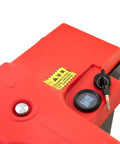 Heavy Duty Full Electric Pallet Jack With 3300 Lbs Capacity And 6 Hour Battery Life showing control panel and key ignition.