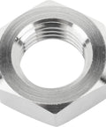 Race-Ready Fine Thread Aluminum Jam Nut Set 3/8-24 Right Hand Thread Pack Of 6 For Rod Ends And Heim Joints And Lightweight 7075 Aluminum With Clear Anodized Finish For Racing And Automotive Linkage, hex jam nut close-up