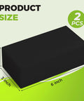 Two Pack HDPE Plastic Blocks Black 2 By 3 By 6 Inches High Density Polyethylene Cutting Board Material For Milling, Engineering, Crafting And DIY Projects