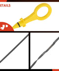 2.0L 4 Cylinder Engine Oil Dipstick For Audi And VW Cars Fits A3 A4 A5 A6 Q3 Q5 TT Quattro Models Jetta Passat Beetle Tiguan CC Engine Oil Level Measuring Rod Dipstick For Quick Accurate Readings And No Fuss Maintenance with yellow handle and stainless steel rod