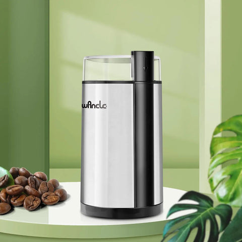Electric Coffee Grinder With Quiet Operation, One Touch Grinding For Beans And Spices, Stainless Steel Blade