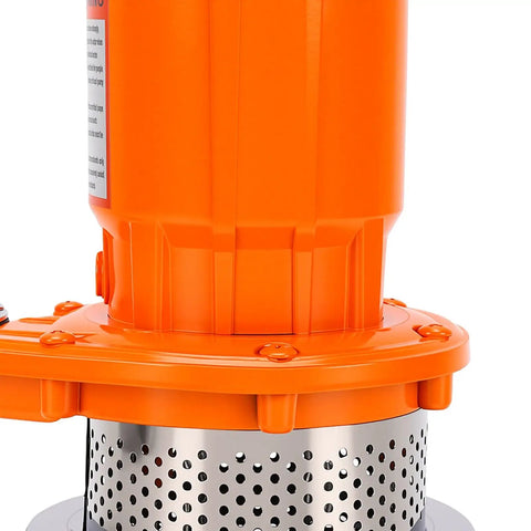 Jiawu 6000GPH Submersible Water Pump High Flow Transfer for Home Farm Industrial Use Compact Low Noise Powerful Motor Orange With Us Plug Perfect For Draining Pool Fish Tank Irrigation Projects Easy Setup And Reliable Performance