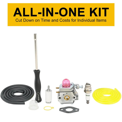 Carburetor Replacement For 25cc Weed Eater Trimmer Fits WS2200 WS210 WC2200 WC210 CMXGTAMD25CC CMXGTAMD25SC 753-06190 kit