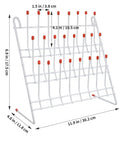 No Sweat Laboratory Beaker Drying Rack With 24 Position Test Tube Draining Holder, white plastic, compact design, versatile use.