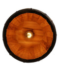 Top view of Antique Wood Wine Barrel Pendant Lamp Rustic Hanging Ceiling Light For Bar Kitchen And Cellar E26 Max 60W Bulbs Not Included
