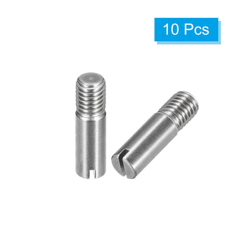 10 Pack M10 X 35 mm Slotted Cylindrical Pins 304 Stainless Steel External Thread Dowel Locating Pins for furniture builds