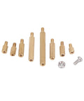 Brass M2 Standoff Spacer Kit For Builders And DIYers With 260 Piece Nut And Spacer Set For Motherboards Electronics And Projects Featuring Pro Grade Multi Lengths 3 To 20mm For Precise Threads Easy Mounting And Secure Fastening, brass spacers and nut