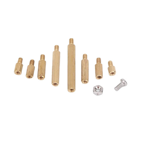 Brass M2 Standoff Spacer Kit For Builders And DIYers With 260 Piece Nut And Spacer Set For Motherboards Electronics And Projects Featuring Pro Grade Multi Lengths 3 To 20mm For Precise Threads Easy Mounting And Secure Fastening, brass spacers and nut