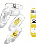 Top Shelf Nose Pads Replacement For Sunglasses And Glasses Comes With Gold And Silver Pair Ultra Snug Antislip Bridge Pad displayed.