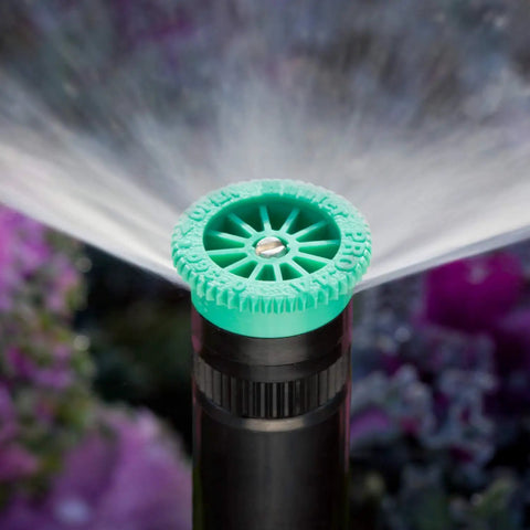 Pro Adjustable Radius Sprinkler Nozzle 3 To 19 Foot Spray Range Four Foot Coverage Light Green Durable Lawn Irrigation Gear spraying