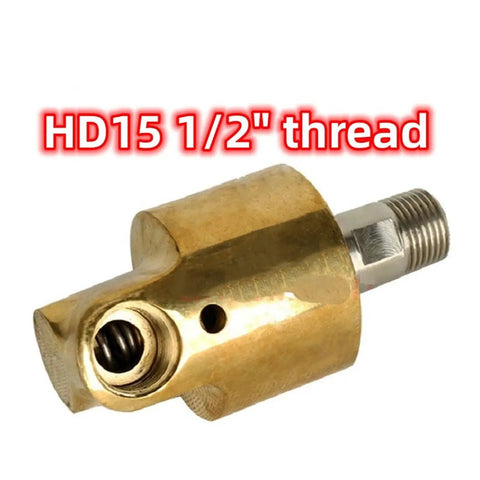 Half Inch Rotating Brass Joint For Hoses With Leak Proof Seal And 360 Degree Spin, Heavy Duty Brass Fitting That Stops Hose Kinks, No Hassle Install, Reliable Under High Pressure. HD15 1/2" thread brass hose fitting