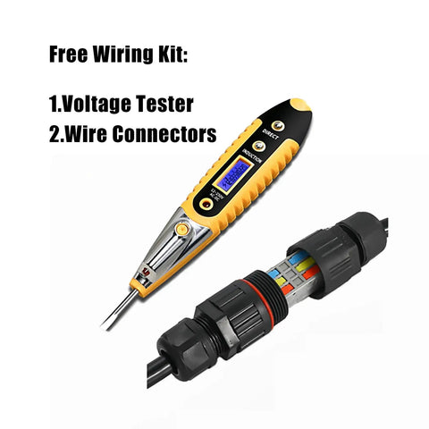 100 Ft Heavy Hitter Twisted Pair Wire Cable With Tinned Copper Cores And Fep Insulation 600V Rated Flexible High Temp Cord with voltage tester and wire connectors.