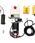 12V Electric Hydraulic Pump And Power Unit single acting press with control panel and oil tank for industrial use.